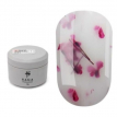Рідкий гель SAGA Liquid Floral Gel 01 молочний з рожевими сухоцвітами, 15 мл