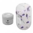 Жидкий гель SAGA Liquid Floral Gel 02 молочно-розовый с фиолетовыми сухоцветами, 15 мл