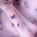 Фото 2 - Жидкий гель SAGA Liquid Floral Gel 02 молочно-розовый с фиолетовыми сухоцветами, 15 мл