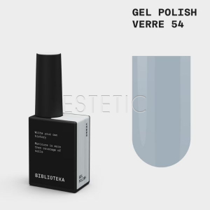 Гель-лак Biblioteka 054 Verre, нежный голубой, 10 мл