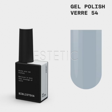 Гель-лак Biblioteka 054 Verre, ніжно блакитний, 10 мл