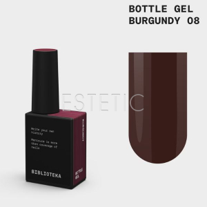Жидкий гель Biblioteka Bottle Gel 08 Burgundy бордо, 10 мл
