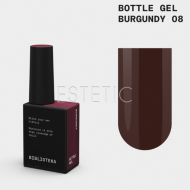 Жидкий гель Biblioteka Bottle Gel 08 Burgundy бордо, 10 мл