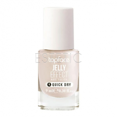 Лак для ногтей TopFace Jelly Effect 015 натуральный с серебристым шиммером, 9 мл, PT110