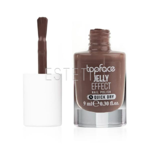 Лак для ногтей TopFace Jelly Effect 088 какао-коричневый нюд, 9 мл, PT110