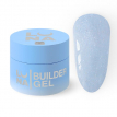 Гель для наращивания Luna Shimmer Gel № 7 пастельный голубой с шиммером, 15 мл