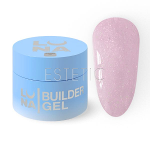 Гель для наращивания Luna Shimmer Gel № 8 светлый нежно-розовый с шиммером, 15 мл
