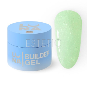 Гель для нарощування Luna Shimmer Gel №11 світлий фісташковий з шиммером, 15 мл