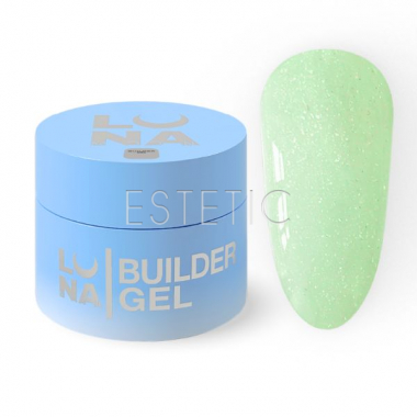 Гель для наращивания Luna Shimmer Gel №11 светлый фисташковый с шиммером, 15 мл