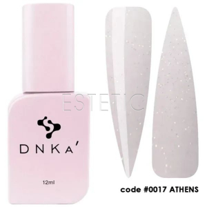 Топ для гель-лака DNKa Cover Top #0017 Athens камуфлирующий молочно-розовый с микроблеском,12 мл