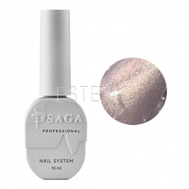 Гель лак SAGA Crystal Cat 01 хрустальный кошачий глаз, дымчастый тауп, 10 мл