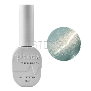 Гель лак SAGA Crystal Cat 04 кришталеве котяче око, димчастий оливковий, 10 мл