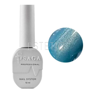 Гель лак SAGA Crystal Cat 05 кришталеве котяче око, димчастий блакитний, 10 мл