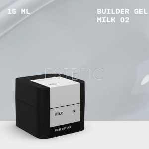 Моделирующий гель Biblioteka Builder Gel № 02 Milk молочный, 15 мл