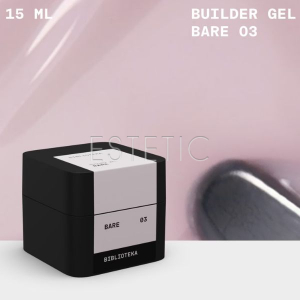 Моделирующий гель Biblioteka Builder Gel № 03 Bare натуральный пастельный, 15 мл