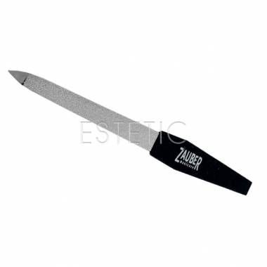 Zauber 03-106 Пилочка для ногтей сапфировая, черная ручка, 13 см