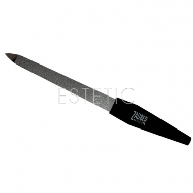Zauber 03-107 Пилочка для ногтей сапфировая, черная ручка, 15 см
