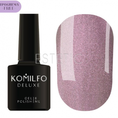 Гель-лак Komilfo Silk Cat Eye 003 шелковый кошачий глаз, пудровый розовый с сиянием, 8 мл