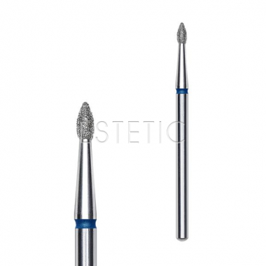 Фреза алмазная почка острая синяя Staleks EXPERT 1,8x4 мм, 4820241064816