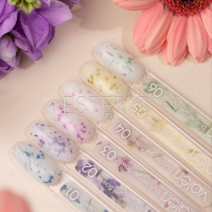 Гель Valeri Builder Gel Flower 05 сливочный молочно-желттый с желтыми сухоцветами, 15 мл