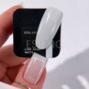 Гель-краска для линий Biblioteka Line paint White белая, 5 мл