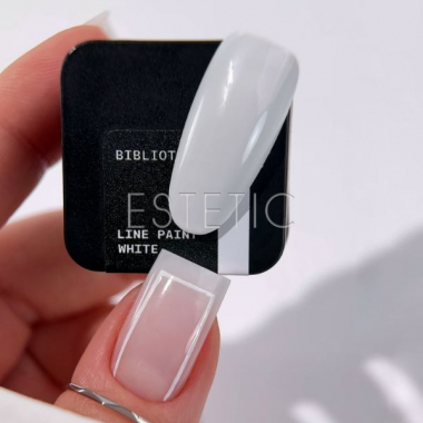 Гель-краска для линий Biblioteka Line paint White белая, 5 мл