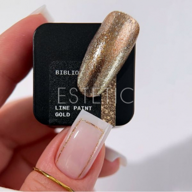 Гель-краска для линий Biblioteka Line paint Gold золото, 5 мл
