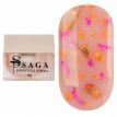 Жидкий гель SAGA Liquid Floral Gel 06 молочный с розовыми, желтыми сухоцветами, 15 мл
