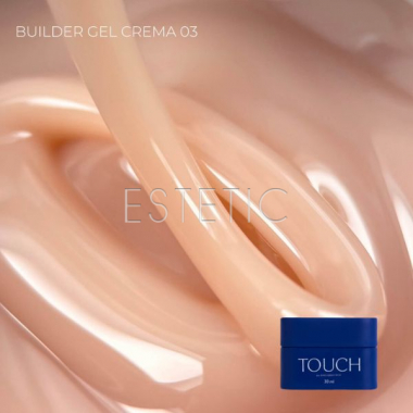 Гель для наращивания Touch Builder gel Crema 03 молочный беж с персиковым подтоном, 30 мл