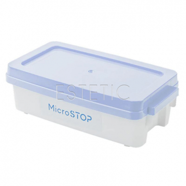Контейнер для знезараження інструмента Microstop, 1л з блакитною кришкою