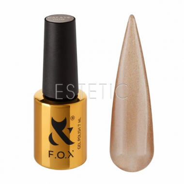 Гель-лак F.O.X Cat Eye 009 кошачий глаз, нюдово-золотая кошка, 7 мл
