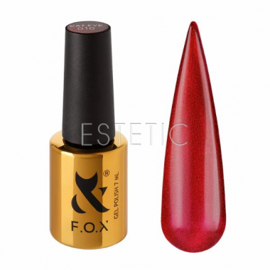 Гель-лак F.O.X Cat Eye 010 кошачий глаз, насыщенный рубиновый красный, 7 мл