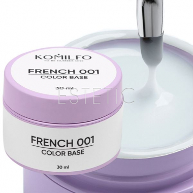 Камуфлирующая база Komilfo Color Base French 001 HEMA/TPO free молочный белый, 30 мл