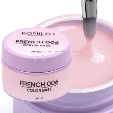 Камуфлирующая база Komilfo Color Base French 006 HEMA/TPO free светло-розовая, 30 мл