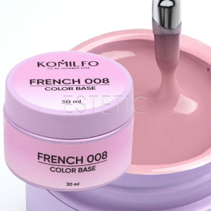 Камуфлирующая база Komilfo Color Base French 008 HEMA/TPO free розовый нюд, 30 мл