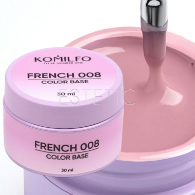 Камуфлирующая база Komilfo Color Base French 008 HEMA/TPO free розовый нюд, 30 мл