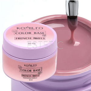 Камуфлирующая база Komilfo Color Base French 013 HEMA/TPO free розовый серо-бежевый нюд, 30 мл