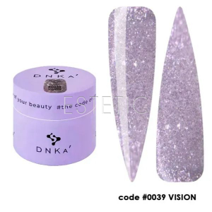 Гель для нарощування DNKa Builder Gel #0039 Vision бузковий з шиммером, 30 мл