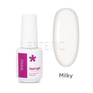 Жидкий моделирующий гель для ногтей Easy Fast Gel Milky, молочный, 15 мл