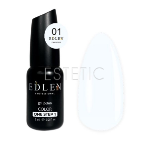Однофазный гель-лак Edlen One step gel polish 001 молочный,  9 мл