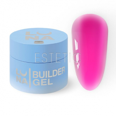 Витражный гель для наращивания Luna Glass gel №4 розовый, 15 мл