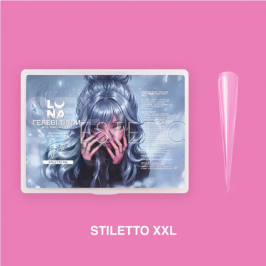 Гелевые Типсы для наращивания LUNAmoon Stiletto XXL, 120 шт