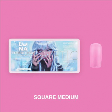 Гелевые Типсы для наращивания LUNAmoon Square Medium, 120 шт