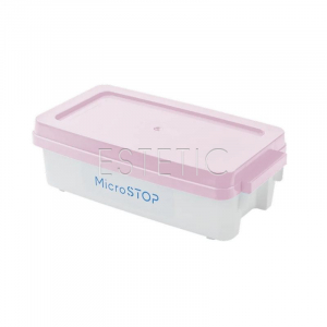 Контейнер для обеззараживания инструмента Microstop, 1 л с розовой крышкой