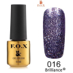 Гель-лак F.O.X Brilliance №016 (аметистовий, блискітки), 6 мл