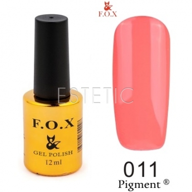 Гель-лак F.O.X Pigment №011 (персиково-розовый, эмаль), 12 мл