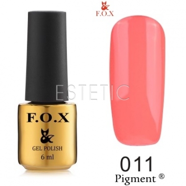 Гель-лак F.O.X Pigment №011 (персиково-рожевий, емаль), 6 мл
