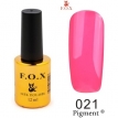 Гель-лак F.O.X Pigment №021 (кислотно-розовый, неоновый, эмаль), 12 мл