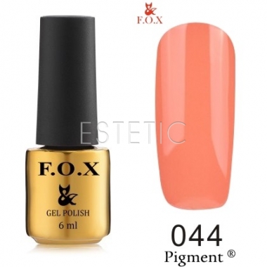 Гель-лак F.O.X Pigment №044 (помаранчево-персиковий, емаль), 6 мл
