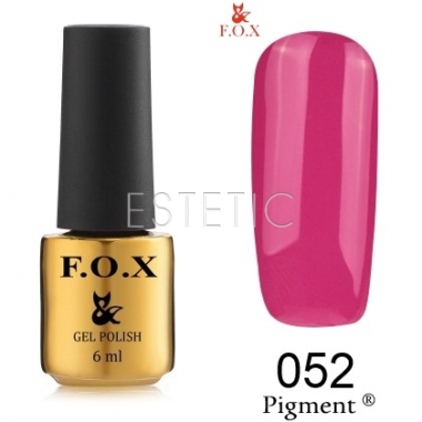 Гель-лак F.O.X Pigment №052 (темная фуксия, эмаль), 6 мл